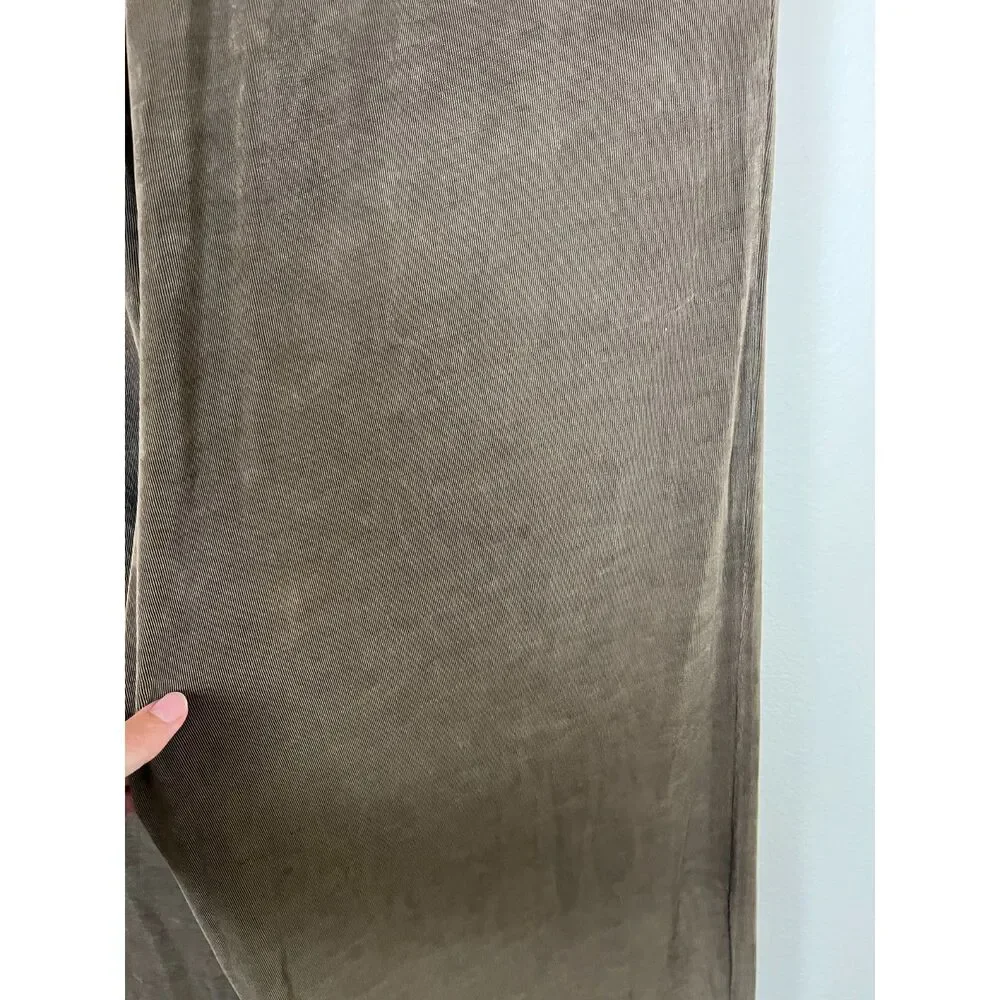 FLAX Women Size M Slinky Wide Leg Ankle Cropped Pull On Pants Casaul Minimalist